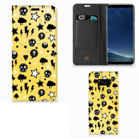 Mobiel BookCase Samsung Galaxy S8 Plus Punk Geel