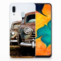 Samsung Galaxy A30 Siliconen Hoesje met foto Vintage Auto - thumbnail