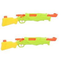 2x Waterpistolen/waterpistool groen van 52 cm 212 ml kinderspeelgoed - Waterpistolen