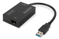 Digitus Computer, Glasvezel, Laptop, USB 3.2 Gen 1 (USB 3.0), Netwerk Adapter [1x USB - 1x SFP-slot] DN-3026 17.00 cm