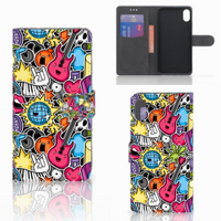 Apple iPhone Xs Max Wallet Case met Pasjes Punk Rock - thumbnail