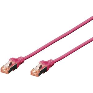 Digitus DK-1644-020/MG RJ45 Netwerkkabel, patchkabel CAT 6 S/FTP 2.00 m Magenta Halogeenvrij, Verdraaide paren 1 stuk(s)