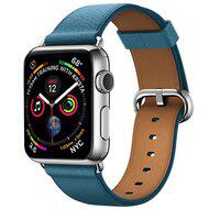 Classic lederen bandje - Blauw - Geschikt voor Apple Watch 42mm / 44mm / 45mm / 49mm - thumbnail