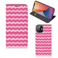 iPhone 12 | iPhone 12 Pro Hoesje met Magneet Waves Pink - thumbnail