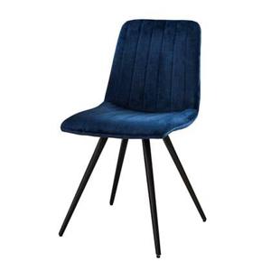 Giga Meubel - Stoel Straight Stitch Velvet Blauw