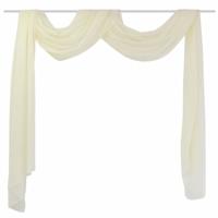 VidaXL Overgordijn doorschijnend voile 140 x 600 cm crème