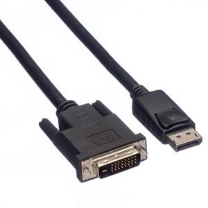 ROLINE DisplayPort Kabel DP Male - DVI Male (24+1), LSOH, zwart, 2 m