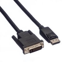 ROLINE DisplayPort Kabel DP Male - DVI Male (24+1), LSOH, zwart, 2 m - thumbnail