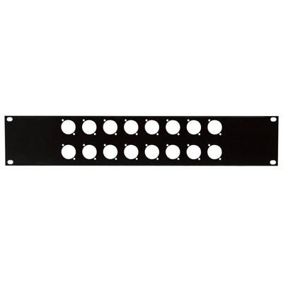 DAP 19 inch rackpaneel 16x D-hole 2HE
