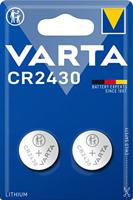 Varta batterijen Electronics CR2430 Lithium knoopcel in originele blisterverpakking, Zilver, 2 stuks