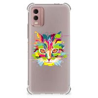 Nokia C32 Stevig Bumper Hoesje Cat Color