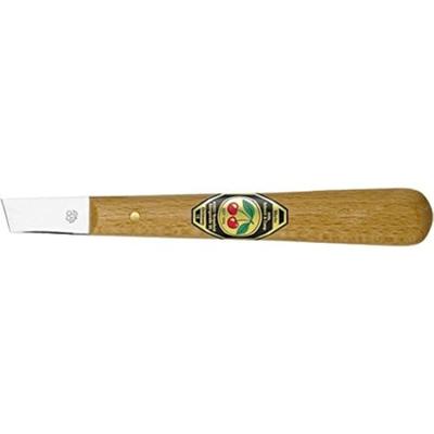 Kirschen 4000815414 Kerstmes met houten handvat met rechte schuine snede, bruin/zilver