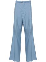 Lanvin pantalon en laine à coupe ample - Bleu