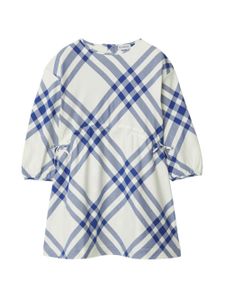 Burberry Kids robe en coton à carreaux - Blanc