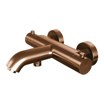 Badkraan Brauer Copper Edition 15cm Thermostatisch Opbouw Rond Geborsteld Koper PVD 2 Greeps