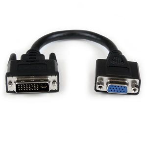 StarTech.com 20cm DVI naar VGA Verloopkabel DVI-I Mannetje naar VGA Vrouwtje