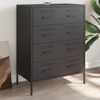 Dressoir 68x39x89 cm staal zwart - thumbnail