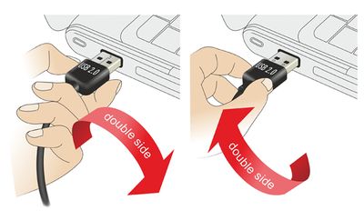 Delock USB-kabel USB 2.0 USB-A stekker, USB-mini-B stekker 5.00 m Zwart Stekker past op beide manieren, Vergulde steekcontacten, UL gecertificeerd 83365