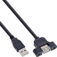 InLine 33440E USB 2.0 aansluitkabel, stekker A op inbouwbus A, 0,6 m