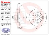 Remschijf BREMBO, Remschijftype: Massief, u.a. für Abarth, Fiat, Opel