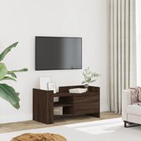 Tv-meubel 80x35x40 cm bewerkt hout bruin eikenkleurig