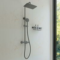 Saniclear Vision Pro opbouw regendouche met 20x30cm hoofddouche verouderd ijzer - gunmetal