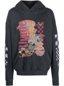 RHUDE hoodie en coton à imprimé graphique - Noir