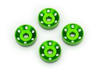 Traxxas - Wheel washers, machined aluminum, green (4) (TRX-10257-GRN) - thumbnail