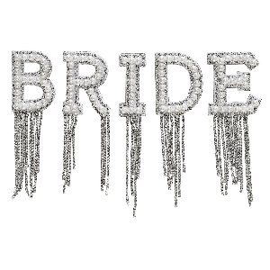 Ginger Ray HEN-144 Bride Strijkpatches Parels Diamantjes