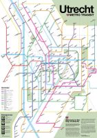 Wandkaart - Stadsplattegrond Utrecht Metrokaart - Metro Transit Map |