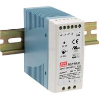 Mean Well DRA-60-12 DIN-rail netvoeding 12 V/DC 5 A 60 W Aantal uitgangen: 1 x Inhoud: 1 stuk(s) - thumbnail