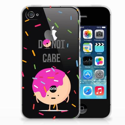 Apple iPhone 4 | 4s Siliconen Case Donut Roze Apple iPhone 4 | 4s Siliconen Case Donut Roze