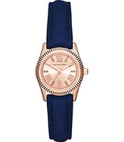 Horlogeband Michael Kors MK2539 Leder Blauw 14mm - thumbnail