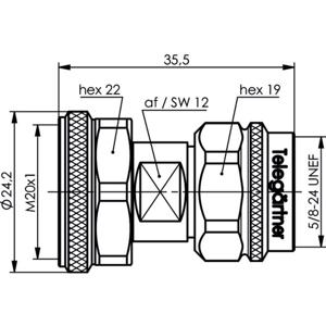 Telegärtner J01027C0029 J01027C0029 N-adapter N-stekker - 4,3-10-stekker 1 stuk(s)