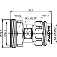 Telegärtner J01027C0029 J01027C0029 N-adapter N-stekker - 4,3-10-stekker 1 stuk(s)