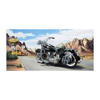 Schilderij Harley Route 66 40x78cm In Zwart Houten Lijst - thumbnail