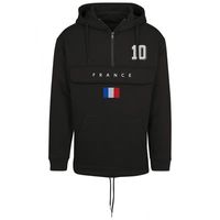 FC Eleven - Frankrijk Vlag Anorak Hoodie - Zwart - thumbnail