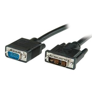 VALUE Monitorkabel DVI (12+5) / VGA M/M 5.0m