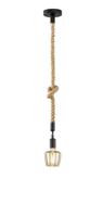 Fischer & Honsel Touw hanglamp Rope zwart 60779