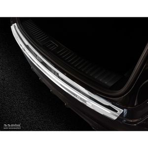 RVS Bumper beschermer passend voor 'Deluxe' Porsche Cayenne III 2017- 'Performance' Zilver/Zwart AV244093