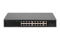 Digitus DN-95358 netwerk-switch Unmanaged Gigabit Ethernet (10/100/1000) Power over Ethernet (PoE) 1U Zwart - thumbnail