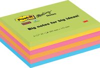 Post-it Super Sticky Meeting notes, 45 vel, ft 203 x 153 mm, geassorteerde kleuren, pak van 6 blokken - thumbnail