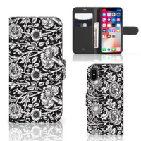 Apple iPhone X | Xs Hoesje Black Flowers