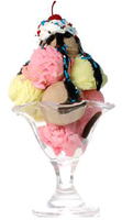 Star cut-out sundae ijs coupe   - - thumbnail