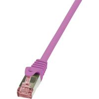 LogiLink CQ2019S RJ45 Netwerkkabel, patchkabel CAT 6 S/FTP 0.25 m Pink Vlambestendig, Snagless 1 stuk(s) - thumbnail