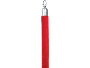 Afzetkoord Securit 150cm rood met chroome knop