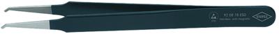 Knipex 92 08 78 ESD Precisiepincet Plat, gebogen 45° 120 mm