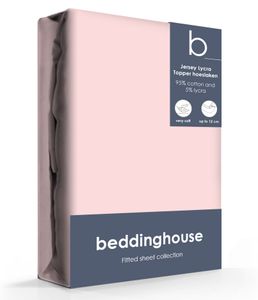 Beddinghouse Jersey-Lycra Topper Hoeslaken Lightpink-90/100 x 200/220 cm