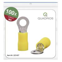 Quadrios 22C457 Ringkabelschoen Dwarsdoorsnede (max.): 6.0 mm² Gat diameter: 5.3 mm Deels geïsoleerd Geel 1 set(s)