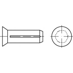 TOOLCRAFT TO-5386194 Verzonken groefpennen (Ø x l) 3 mm x 6 mm Staal 500 stuk(s)